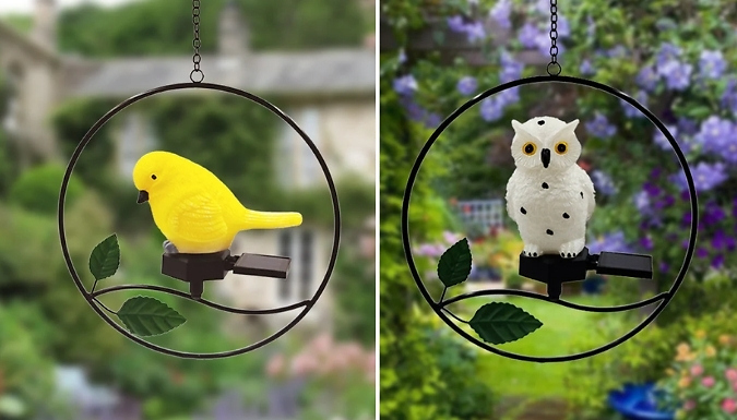 Solar-Powered Wrought Iron Hanging Garden Light - 2 Designs!