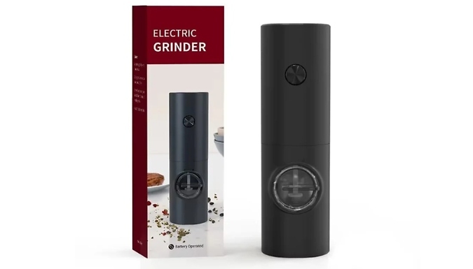 1 or 2-Piece Electric Salt and Pepper Grinder with LED Light