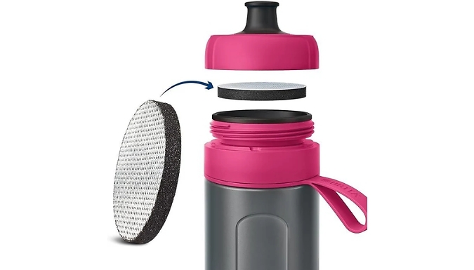 Brita 60L Fill & Go Filter Water Bottle - Pink