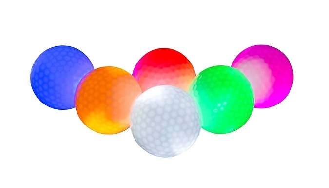 LED Luminous Golf Balls - 1, 3 or 6 Pack!