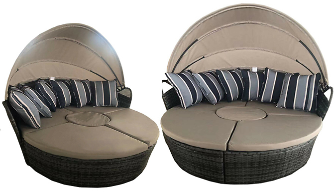 Outdoor Circular Day Bed With Canopy