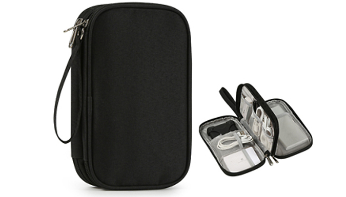 Portable Cable Organiser Zipper Case - 4 Colours