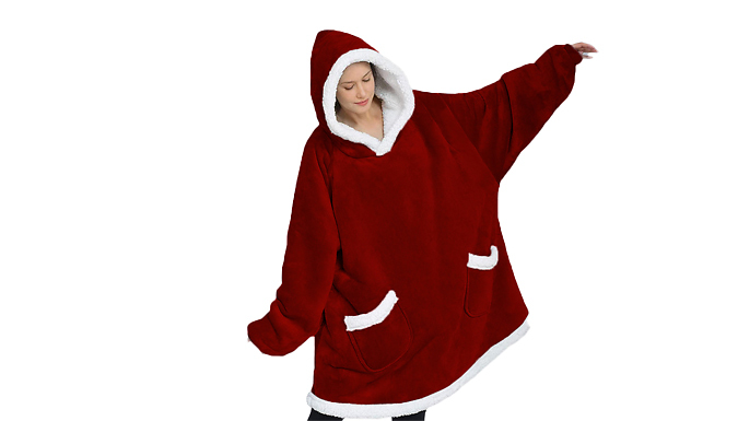 Oversized Lazy Poncho Hoodie Blanket - 4 Colours