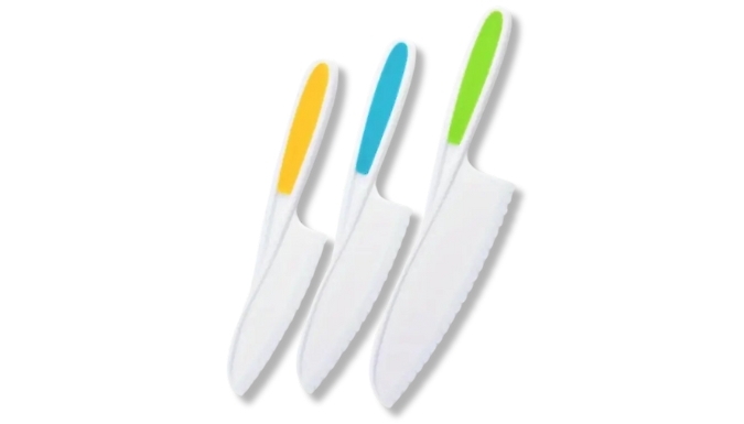 3-Pack of Reusable Plastic Knives - 2 Options