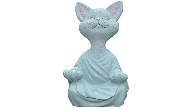 Meditating Cat Garden Ornament - 3 Colours