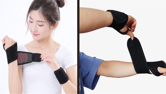 Self-Heating Tourmaline Wrist Support Wrap - 1 or 2