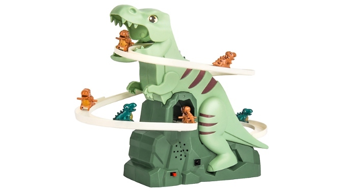 Dinosaur Track Toy Set with Climbing Hill & Slides