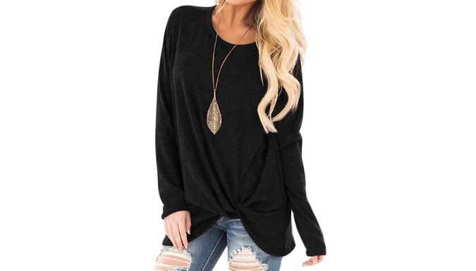 Women's Twisted Long Sleeve Top - 6 Colours & Sizes