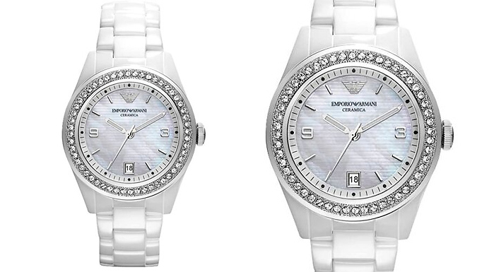 Emporio armani hotsell ceramica ladies watch