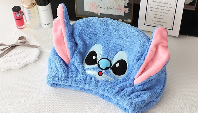 Cartoon Fleece Hair Drying Cap - 9 Designs!