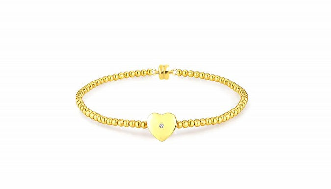 Eira Wen 14k Gold-plated Crystal Adjustable Bead Bracelets For