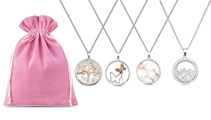 Swarovski Encrusted Enchanted Pendant Necklace - 4 Designs