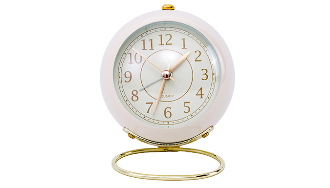 Vintage Style Alarm Clock with Night Light - 4 Colours