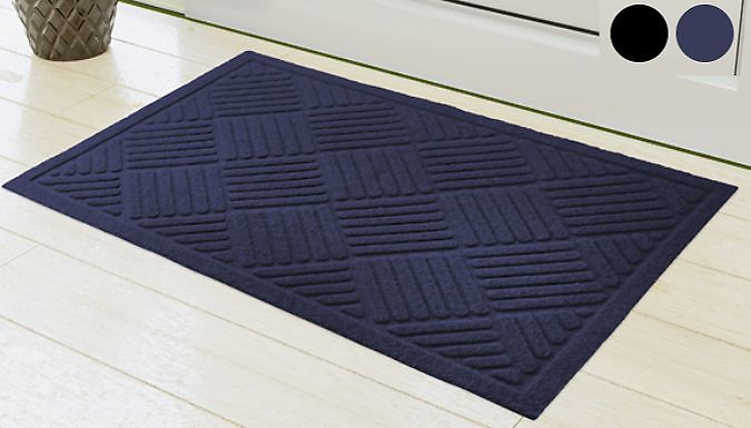 Crosshatch Non-Slip Door Mat - 2 Designs & 3 Colours