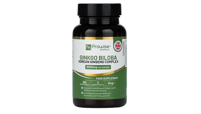 Cognitive & Energy-Enhancing Ginkgo Biloba & Korean Ginseng Tablets - 8000mg