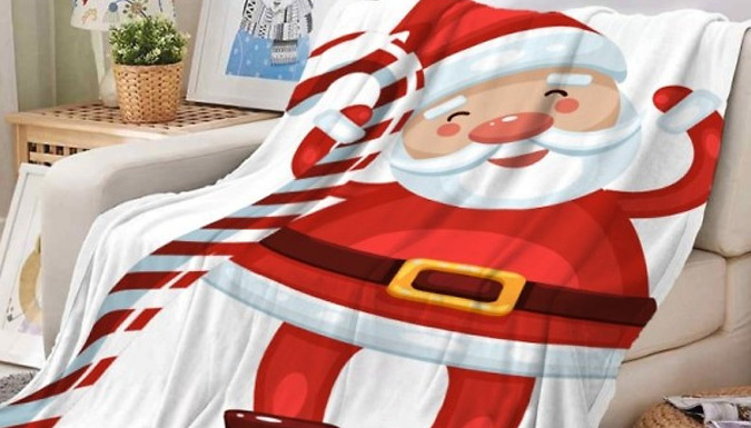 Christmas Santa Claus Double-sided Flannel Blanket - 5 Designs & 5 Sizes