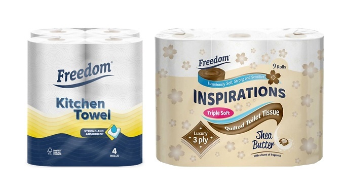 Freedom Shea Butter Toilet Paper with Kitchen Towel Bundle - 45 Toilet Rolls & 24 Kitchen Rolls!