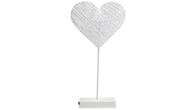 Star or Heart LED Woven Battery Powered Desk Lamp