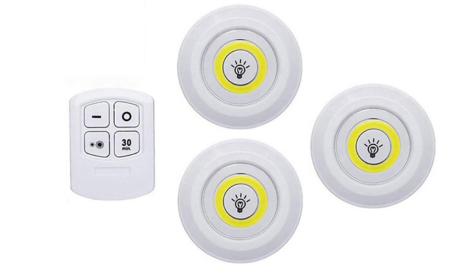 1 or 3 Wireless Remote Control Dimmable Night Light - 2 Colours