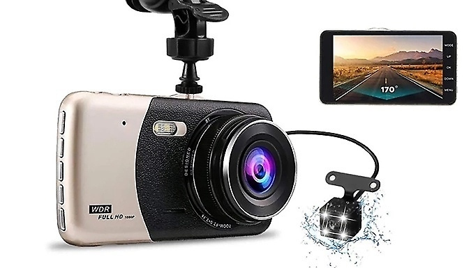 Falcon-Cam HD Front & Rear Dashcam With Collision G-Sensor - Optional 32GB SD Card