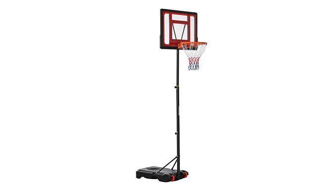 HOMCOM Adjustable Height Portable Basketball Stand