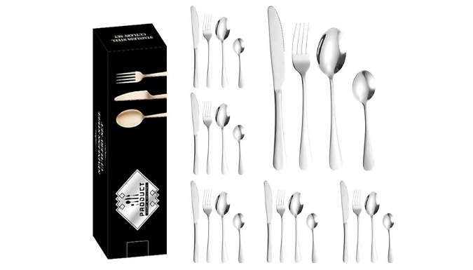 Essential Stainless Steel Silverware Cutlery Set - 16 or 24-Piece!