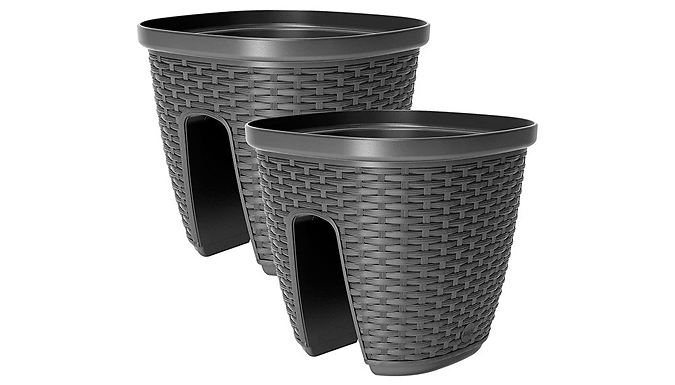 2 Pack Emsa Casa Mesh Railing Pots