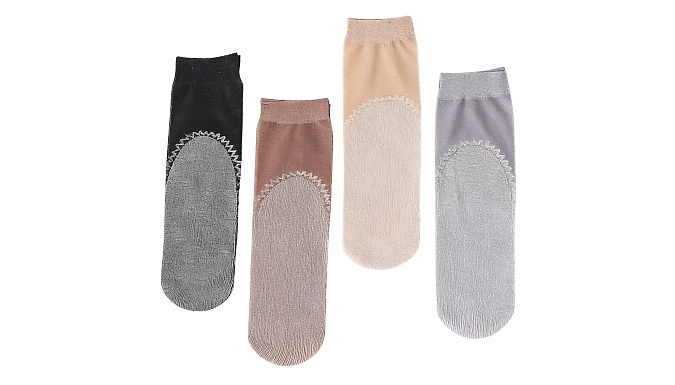 5-Pack Women's Thin Sheer Ankle Socks - 4 Colours