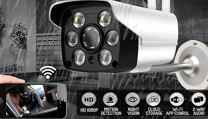 Wi Fi Security Camera Night Vision & Two Way Intercom Optional SD Card