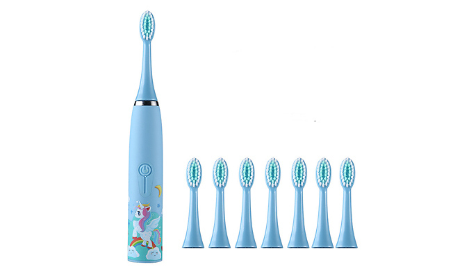 Kids Smart Tooth Brush With 8 Heads - 7 Colours