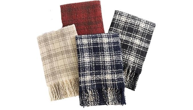 Square Winter Plaid Scarf - 4 Colours