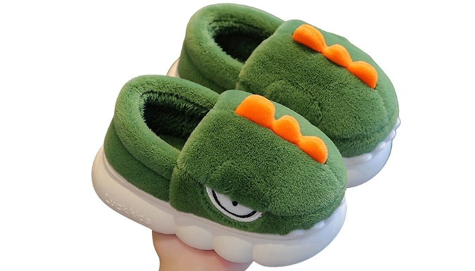 Cute Dinosaur Children’s Plush Shoes - 4 Colours, 7 Sizes