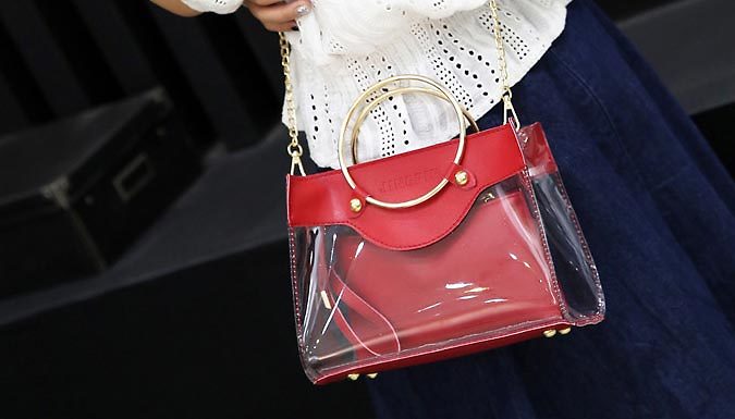 Transparent Handbag & Purse Set - 4 Colours