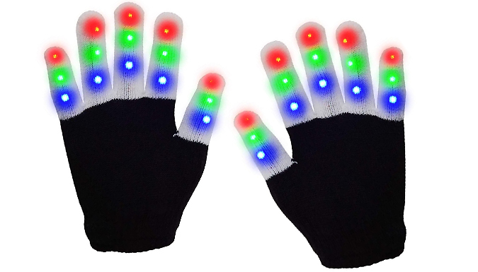 LED Light-Up Fingertip Winter Gloves