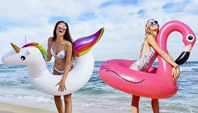 1 or 2 Giant 36 Inch Inflatable Swim Rings - 2 Designs
