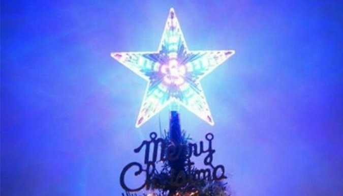 LED Light Christmas Star Tree Topper - 6 Colours