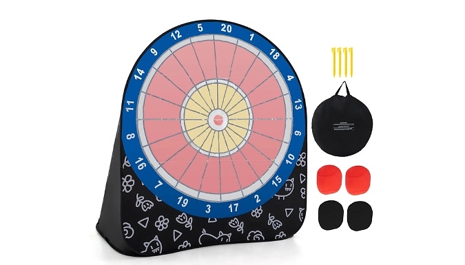 Large Outdoor Football Dart Board Game - with Kick Balls & Carry Bag!