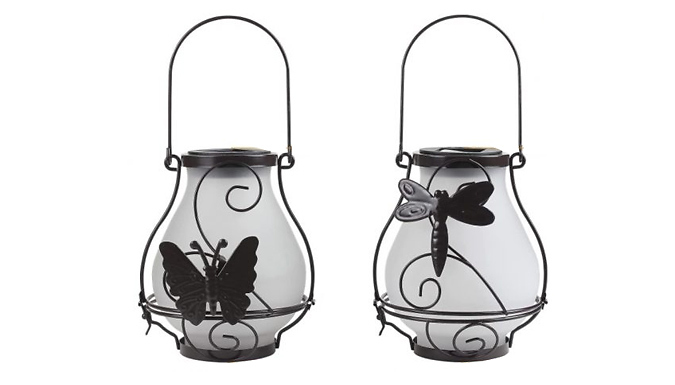 Metal Hanging Solar Flickering Flame Lantern - 3 Designs