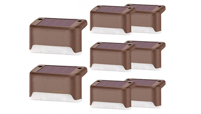 Weatherproof Solar Fence Lights - 2, 4, 6 or 8-Pack