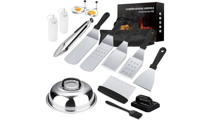 15-Piece Stainless Steel Outdoor BBQ Tool Set