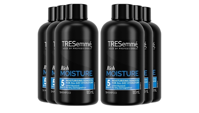 6 or 12-Pack of Tresemme Moisture Rich Shampoo or Conditioner - With Vitamin E for Damaged Hair