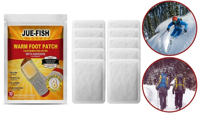 10-Pack of Insole Heating Patch Feet Warmers