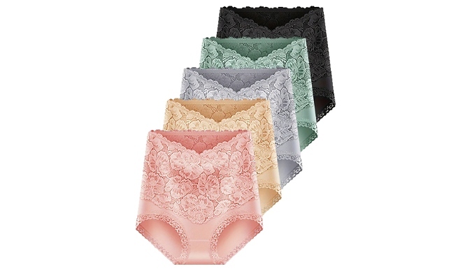 5-Pack of Women's High-Waisted Tummy Control Briefs