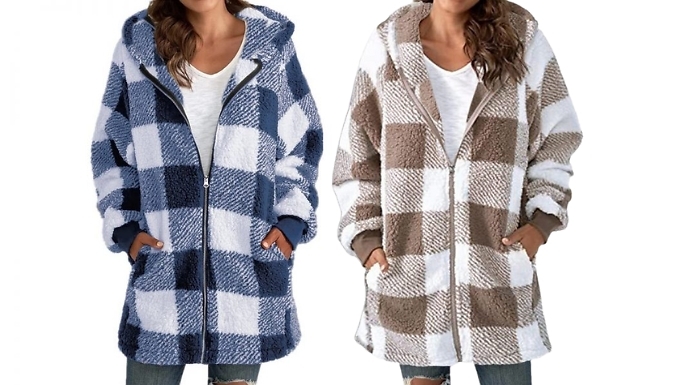 Plaid Print Hooded Jacket - 7 Colours, 8 Sizes