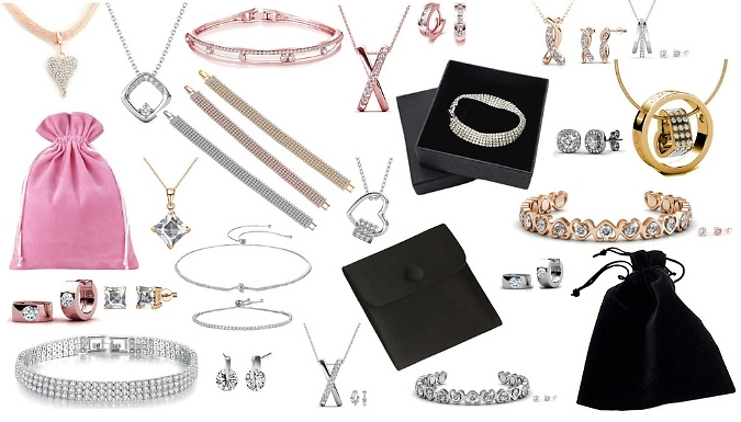12-Piece Jewellery Mystery Gift - Encrusted Swarovski Crystals Options to be Won!