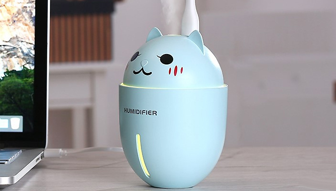 3-in-1 USB Cat Humidifier with Fan & Lamp - 3 Colours