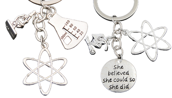 Teacher Inspirational Quote Metal Keychain - 4 Designs