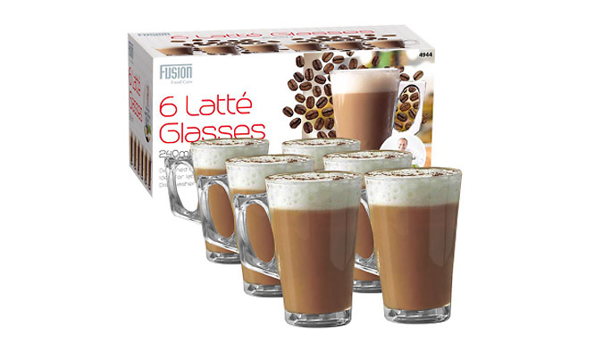 6-Pack of 240ml Latte Glasses