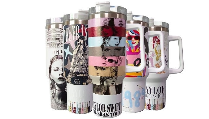 40oz Pop Star Tumbler with Handle and Straw - 10 Designs!