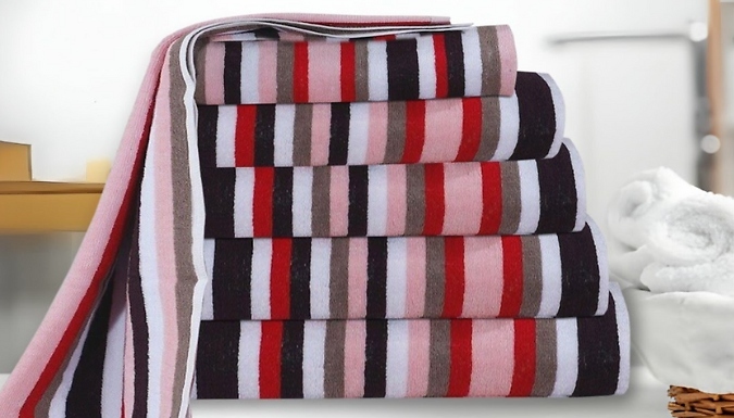 Individual or Bale Set of Royal Victorian Striped Cotton Towels